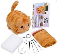 Набір для валяння з шерсті, рудий кіт