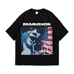 Футболка з принтом Rammstein America M Чорний