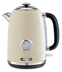 Електрочайник Ardesto Vintage Dream 1.8л, Strix, метал, бежевий матовий, EKL-F410BG