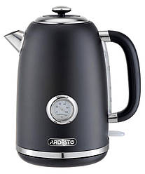 Електрочайник Ardesto Vintage Dream 1.8л, Strix, метал, чорний матовий, EKL-F410BM
