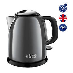 Електрочайник Russell Hobbs Colours Plus Mini, 1л, метал , сірий, 24993-70