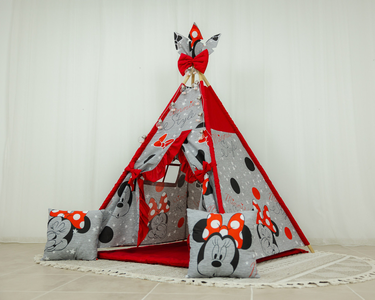 Намет дитячий Вігвам для дітей курінь для ігор для дівчинки Minnie style Повний комплект!, фото 1