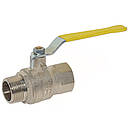 Кран газовий латунний Bonomi Missuori DN 1" ВН (MOP5) сталева ручка (Італія) 79550108, фото 2