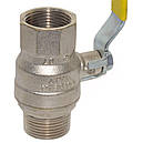 Кран газовий латунний Bonomi Missuori DN 1" ВН (MOP5) сталева ручка (Італія) 79550108, фото 3