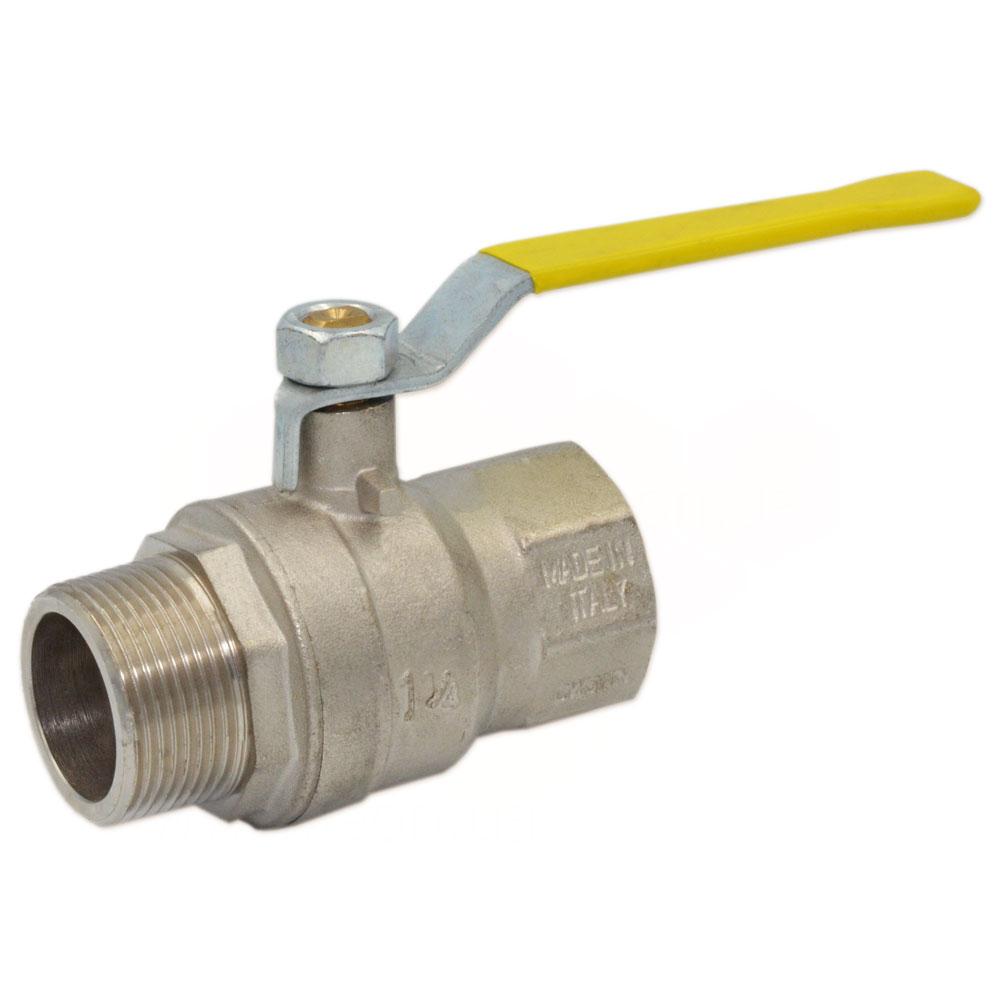 Кран газовий латунний Bonomi Missuori DN 1" ВН (MOP5) сталева ручка (Італія) 79550108, фото 1