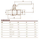 Кран газовий латунний Bonomi Missuori DN 1" ВН (MOP5) сталева ручка (Італія) 79550108, фото 4