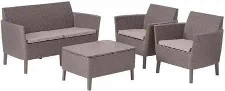Набір садових меблів Keter Salemo 2 Seater Set Капучіно, фото 1