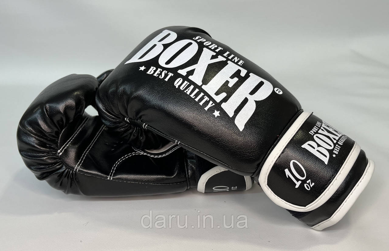Боксерські рукавички 8 oz ШКІРА Boxer 3 кольори Boxer Sport Line
