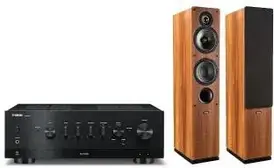 Стереосистема Yamaha R-N800A чорний + Indiana Line Tesi 561 горіх комплект