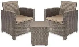 Коричневий комплект садових меблів VOLTENO SP9AZW-5