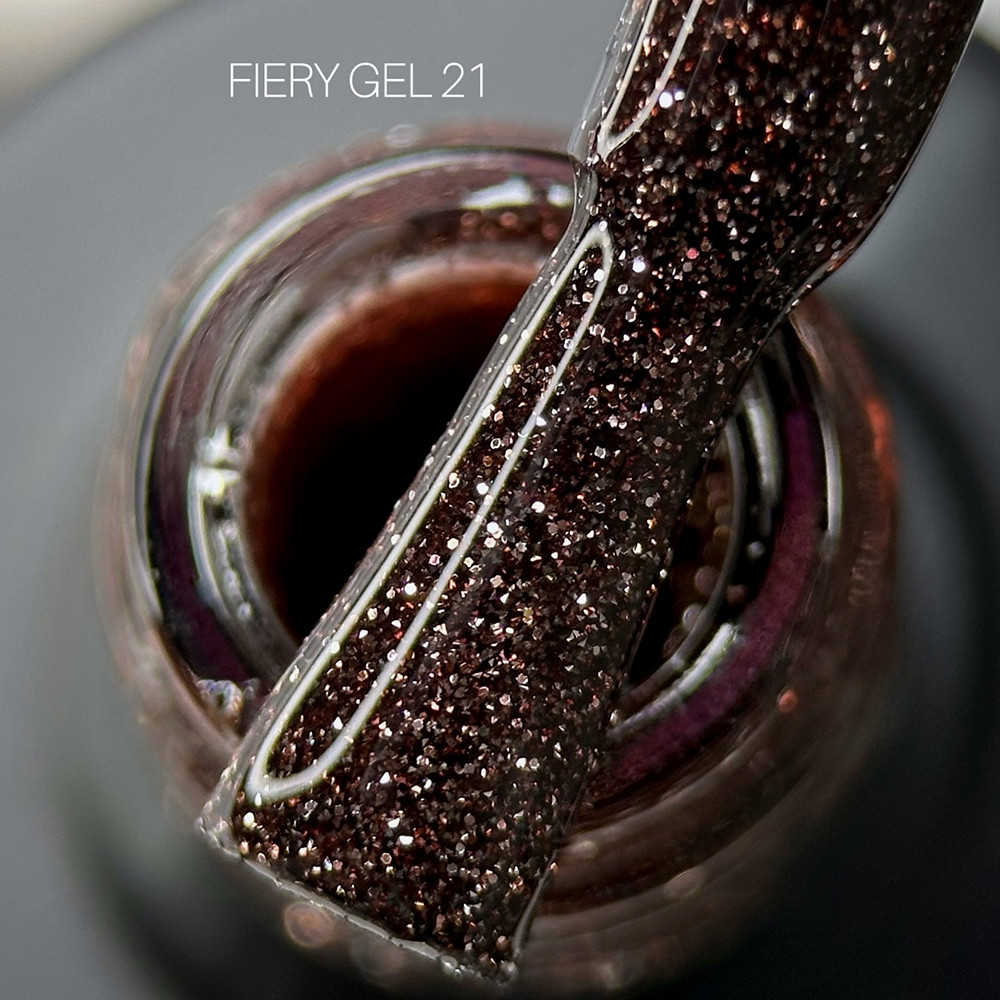 Гель лак для нігтів Saga Fiery Gel №21 шоколадний 8мл
