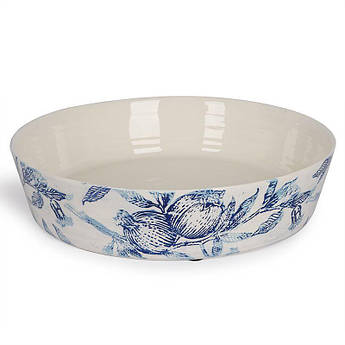 Блюдо велике з кераміки з високими бортиками «Вечірній гранат» Villa Grazia