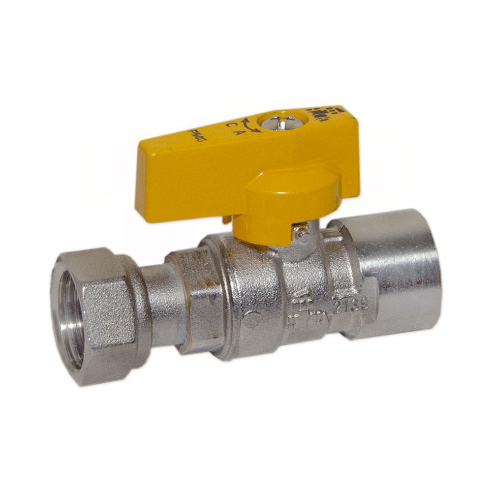 Кран газовий з накидною гайкою Bianchi DN 3/4"Вx3/4"НГ (MOP5) (Італія) 528005050G, фото 1