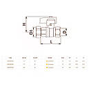 Кран газовий з накидною гайкою Bianchi DN 3/4"Вx3/4"НГ (MOP5) (Італія) 528005050G, фото 4