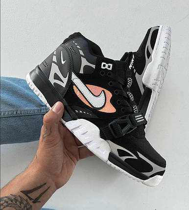 Чоловічі кросівки Nike Air Trainer 1 SP Black White Nike Air Trainer 1 SP Black White Найк Аїр Трейнер чорно білі рефлективні демі, фото 1