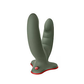 Фалоїмітатор подвійний Fun Factory RYDE wild olive, гнучкі дула