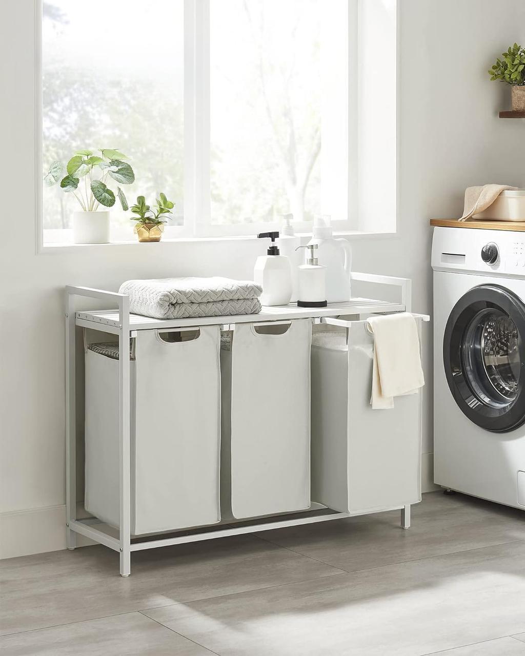 Сортировщик белья (для дома) Leobert Chariot белая, 3х38л, с 3 отсеками /Svart/ -stunning-products-for-life-, фото 1