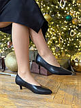 Туфлі жіночі шкіряні чорні, фото 2
