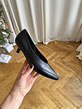 Туфлі жіночі шкіряні чорні, фото 7