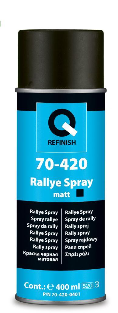 Фарба Q-Refinish 70-420 Rallye Spray 400 мл чорна матова, фото 1
