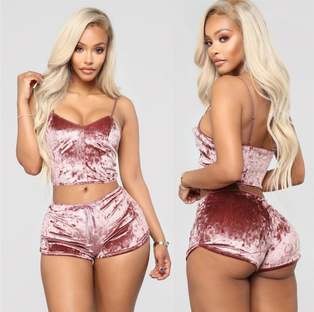 Жіноча велюрова піжама – комфортний та стильний комплект для дому і сну, топ з шортами, ідеальний подарунок на будь-який випадок, фото 1