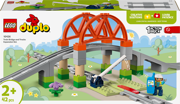Конструктор LEGO DUPLO Town Залізничний міст і шляху додатковий набір 42 деталі (10426)