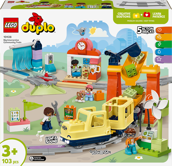 Конструктор LEGO DUPLO Town Великий інтерактивний громадський потяг 103 деталі (10428)