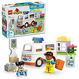 Конструктор LEGO DUPLO Швидка допомога та водій 19 деталей (10447), фото 3