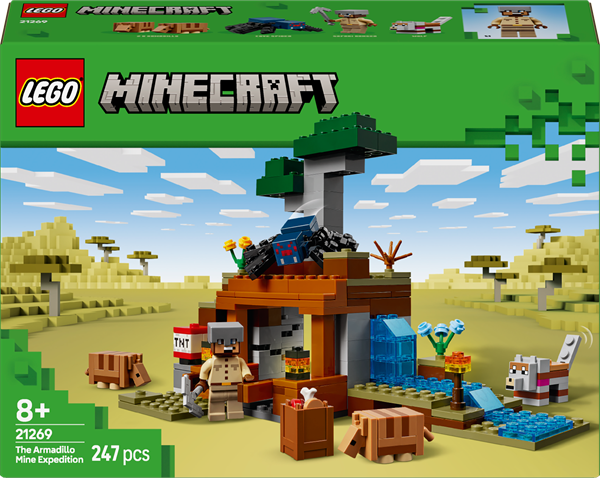 Конструктор LEGO Minecraft Шахтна експедиція Броненоносець 247 деталей (21269)