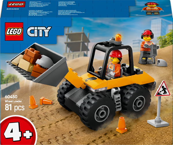 Конструктор LEGO City Жовтий будівельний автонавантажувач 81 деталь (60450)