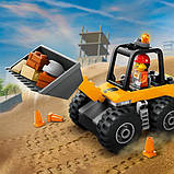 Конструктор LEGO City Жовтий будівельний автонавантажувач 81 деталь (60450), фото 7
