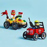 Конструктор LEGO City Піца-авто проти пожежної машини набір для перегонів 70 деталей (60458), фото 8