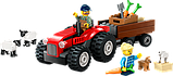 Конструктор LEGO City Червоний фермерський трактор з причепом ілоттю 116 деталей (60461), фото 5