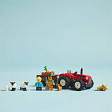Конструктор LEGO City Червоний фермерський трактор з причепом ілоттю 116 деталей (60461), фото 11
