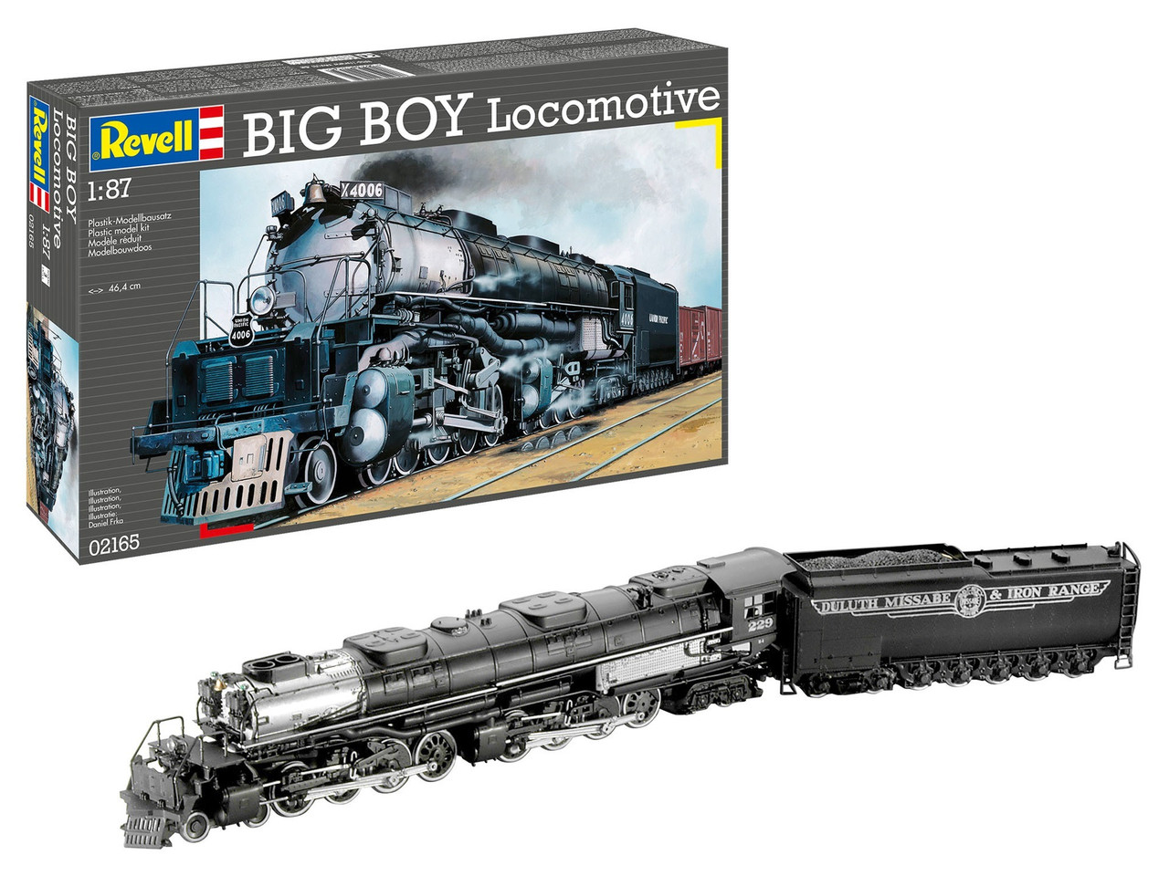 Збірна модель Revell Локомотив Big Boy Locomotive рівень 3 масштаб 1:87 (RVL-02165)