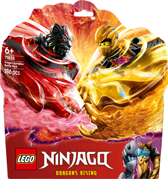 Конструктор LEGO NINJAGO Бойовий набір дракона Спін-джитсу 186 деталей (71826)