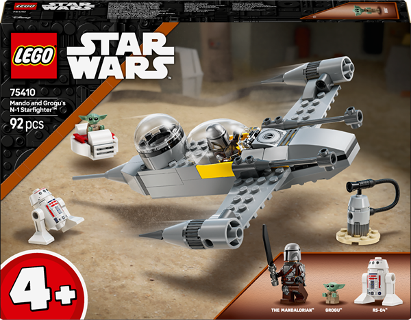 Конструктор LEGO Star Wars Зоряний винищувач N-1 Мандо та Грогу 92 деталі (75410)