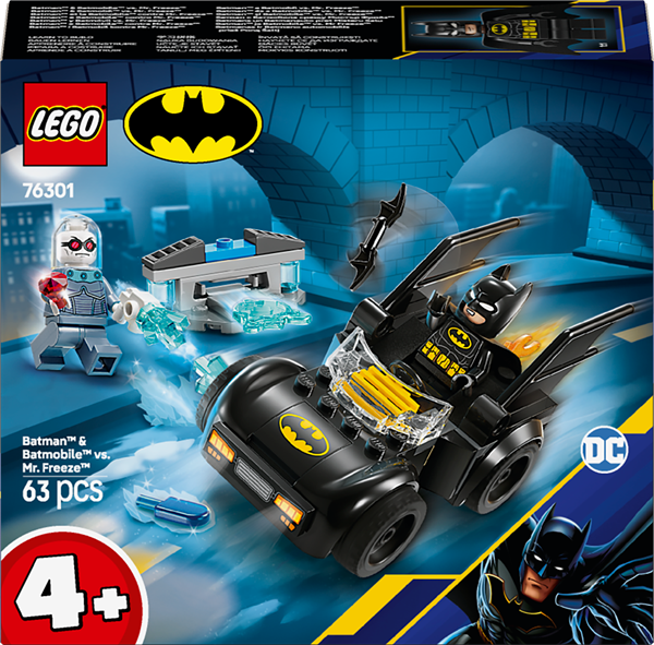 Конструктор LEGO DC Batman: Бетмен і Бетмобіль проти містера Фріза 63 деталі (76301)