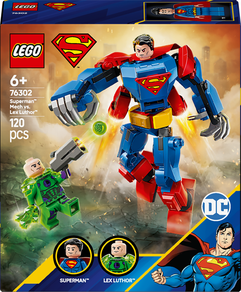 Конструктор LEGO DC Супермен-робот проти Лекса Лютора 120 деталей (76302)