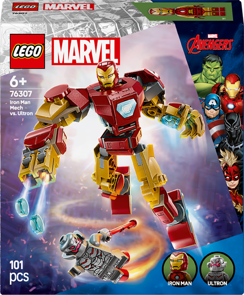 Конструктор LEGO Marvel Робот Залізної людини проти Альтрона 101 деталь (76307)