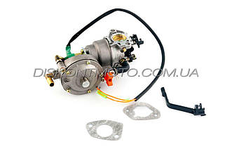 Карбюратор мотоблока 177F / 188F Forte 135G (9/13Hp) (з газовим редуктором і електромагнітним клапаном) LIBA