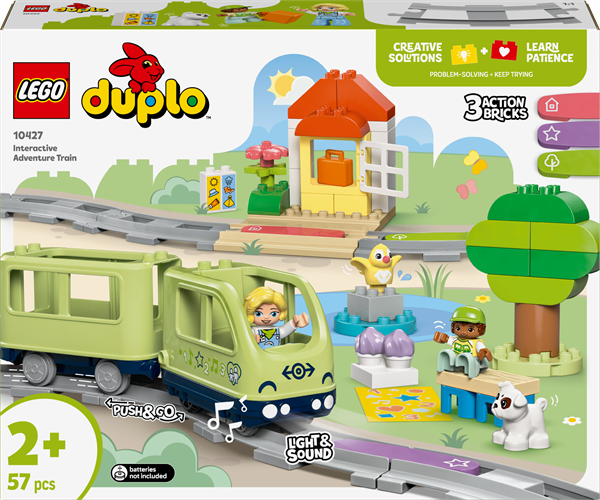 Конструктор LEGO DUPLO Town Інтерактивний пригодницький потяг 57 деталей, фото 1