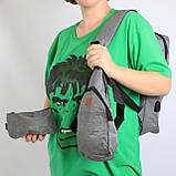 Міський рюкзак з сумкою та пеналом, USB, Сірий / Рюкзак набір 3в1 / Школьний набір рюкзаків, фото 3