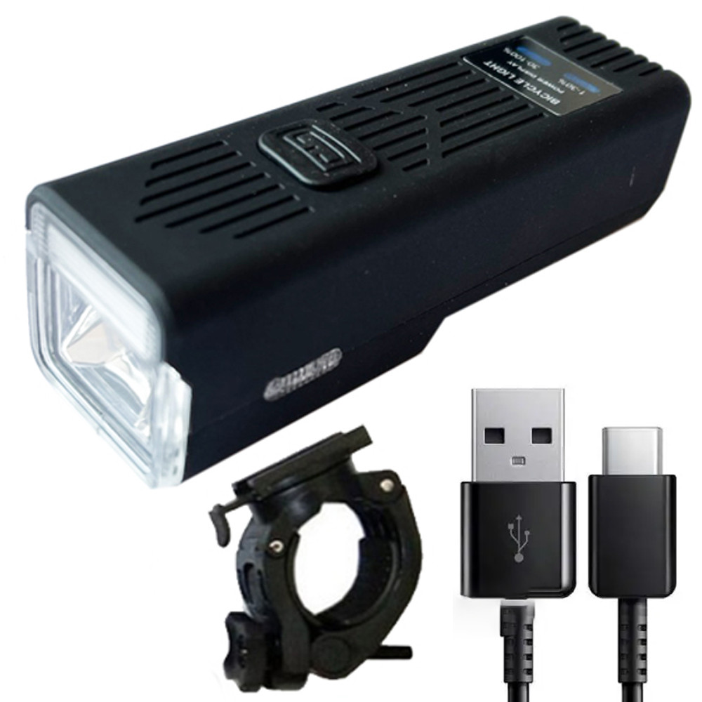 Акумуляторна велофара з сигналом, від USB + виносна кнопка, MT-007-T6 / Водонепроникна фара на велосипед