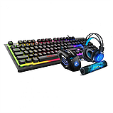 Ігровий комплект 4в1 Gaming Set / Геймерський набір клавіатура, мишка, килимок, навушники / Набір геймера, фото 11