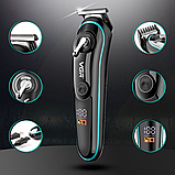 Бездротова машинка для стрижки волосся + 4 насадки, VGR V-075 / Професійна машинка тример для стрижки, фото 2
