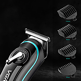 Бездротова машинка для стрижки волосся + 4 насадки, VGR V-075 / Професійна машинка тример для стрижки, фото 4