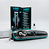 Бездротова машинка для стрижки волосся + 4 насадки, VGR V-075 / Професійна машинка тример для стрижки, фото 8