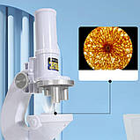 Дитячий мікроскоп (збільшення 100х, 200х, 450х) / Мікроскоп для дітей / Набір для дослідів, фото 6