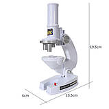 Дитячий мікроскоп (збільшення 100х, 200х, 450х) / Мікроскоп для дітей / Набір для дослідів, фото 9